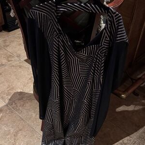 Black and Gold Patterned Dress